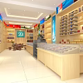 Bright Tobacco And Alcohol Store Interior With Organized Shelves And Glass Display Counters
