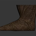 Brown Textured High Top Shoes with Simple Design for Everyday Fashion Wear