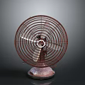 Vintage Table Fan With Metal Grille And Classic Marble Base Design Style