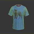 Comfortable Blue T-shirt With Black Panther Graphic Design For Daily Casual Wear