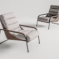 Modern Single Sofa With Light Gray Cushion And Sleek Metal Frame Design