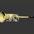 Golden Saxophone Musical Instrument With Shiny Surface And Modern Design
