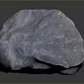 Natural Light Blue Gray Stone With Rough Textured Surface On Dark Background 3d model