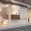 Modern Storefront Design With Glass Facade Entrance And Elegant Lighting Architectural Details