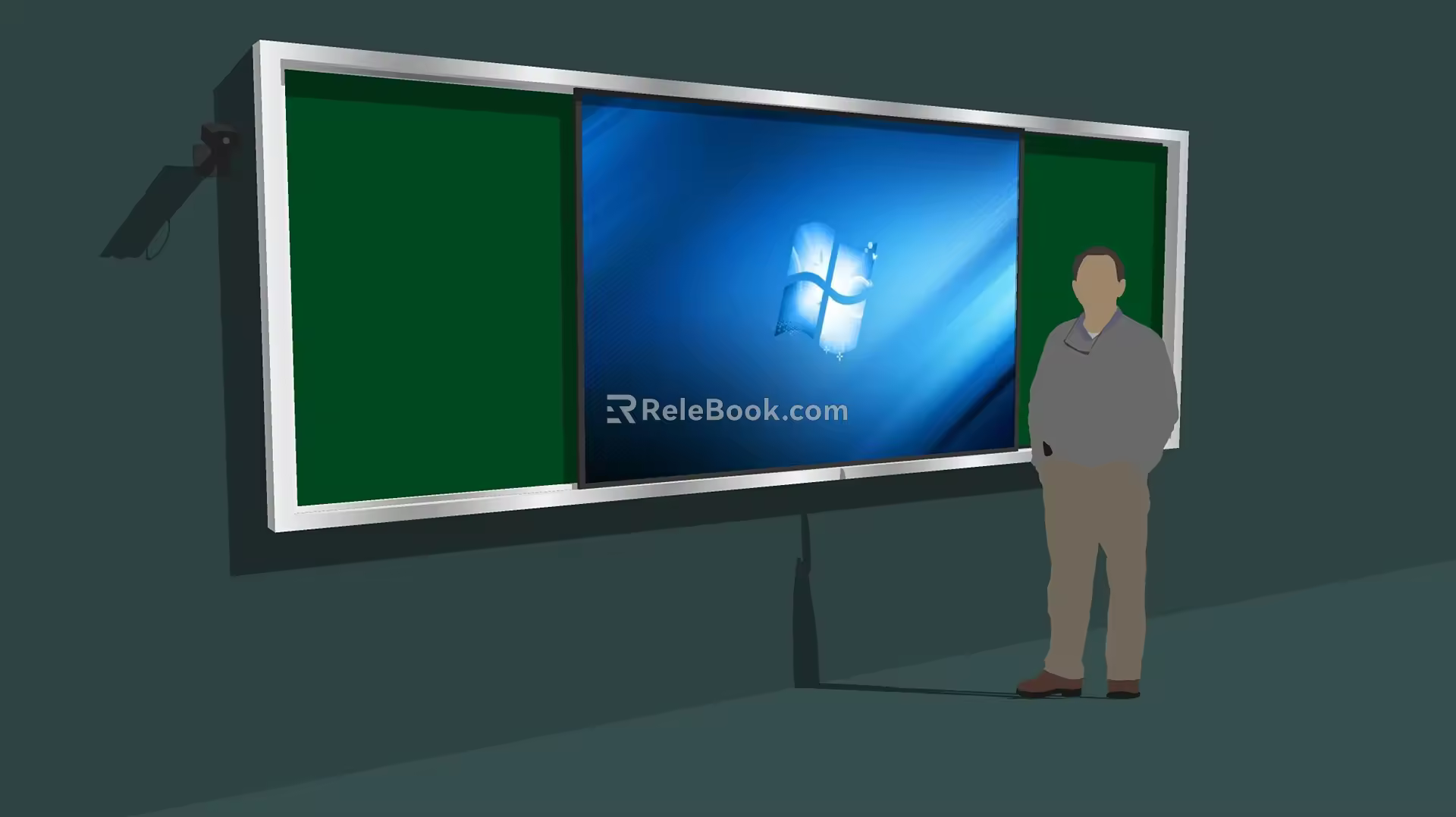 Modern Blackboard Multi-function Blackboard Display TV Monitor 3d model