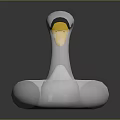 White Swan Shaped Inflatable Swimming Ring Sports Equipment for Water Fun