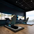 Indoor Amusement Simulator Ride Equipment Featuring Two Seats And Large Screens