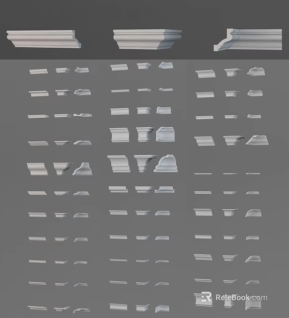 Stylish Decorative Corner Lines Design For Modern Home Interior Architecture Projects 3d model 