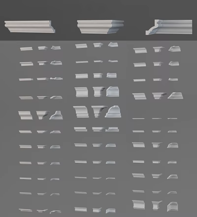 Stylish Decorative Corner Lines Design For Modern Home Interior Architecture Projects 3d model