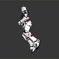 Detailed White Blue Red Gundam Model With Articulated Joints Standing Pose