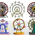 Colorful Ferris Wheels With Various Designs And Styles For Amusement Equipment