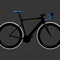 Sleek Modern Bicycle With Black Frame Blue Saddle And White Rims Design