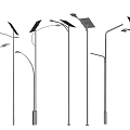 Outdoor Lights With Various Modern Designs And Solar Panels For Outdoor Use