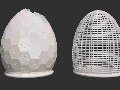 Modern amusement equipment eggshell shape 3d model
