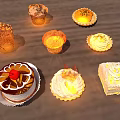 Assorted Dessert Shaped Decorative Lights With Cupcakes Cake Slices And Tarts For Home Decor