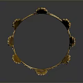 Exquisite Gold Decorative Crown With Detailed Carvings And Sparkling Gemstones For Household Decoration