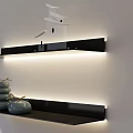 Modern wall shelf minimalist shelf 3d model