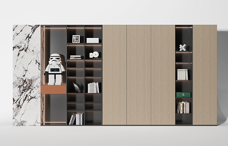 Modern Bookcase Decorative Cabinet 3d model