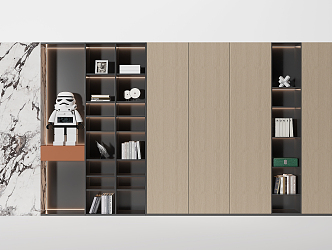 Modern Bookcase Decorative Cabinet 3d model