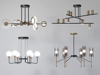 Light Luxury Chandelier 3d model