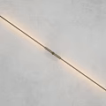 Long Strip Metal Wall Washer Light Mounted on Gray Wall with Soft Glow