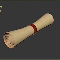 Beige Rolled Household Item With Red Band Soft Texture For Daily Use