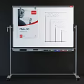 Art Supplies Whiteboard With Plann 50 Package Colored Markers Metal Stand And Charts