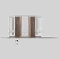 Elegant Brown Linen Curtains With Sheer White Layer And Multiple Fabric Options 3d model