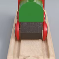 Colorful Red And Green Electric Toy Trains With Black Wheels And Brio Logo