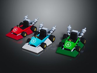 Modern Racing Cartoon Racing Cartoon sports car Game Racing 3d model