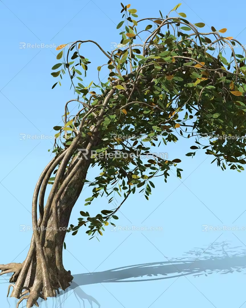 modern tree plant shrub modeling tree 3d model