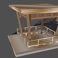 Wooden Pergola Design With Roof Railing And Bench For Outdoor Space