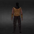 Game And Movie Character With Yellow Sleeveless Jacket Dark Pants And Muscular Build