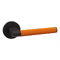 Modern Orange Non Slip Handle with Black Base and Textured Grip Design 3d model