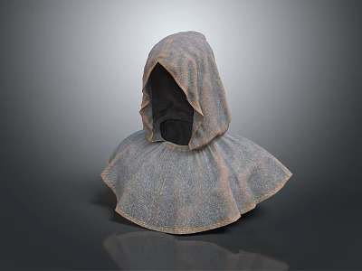 Modern hood medieval turban 3d model