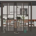 Modern sliding door 3d model