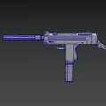 modern gun submachine gun 3d model