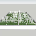 Commercial Urban Planning Sand Table Equipment With Building Green Space And Road Model