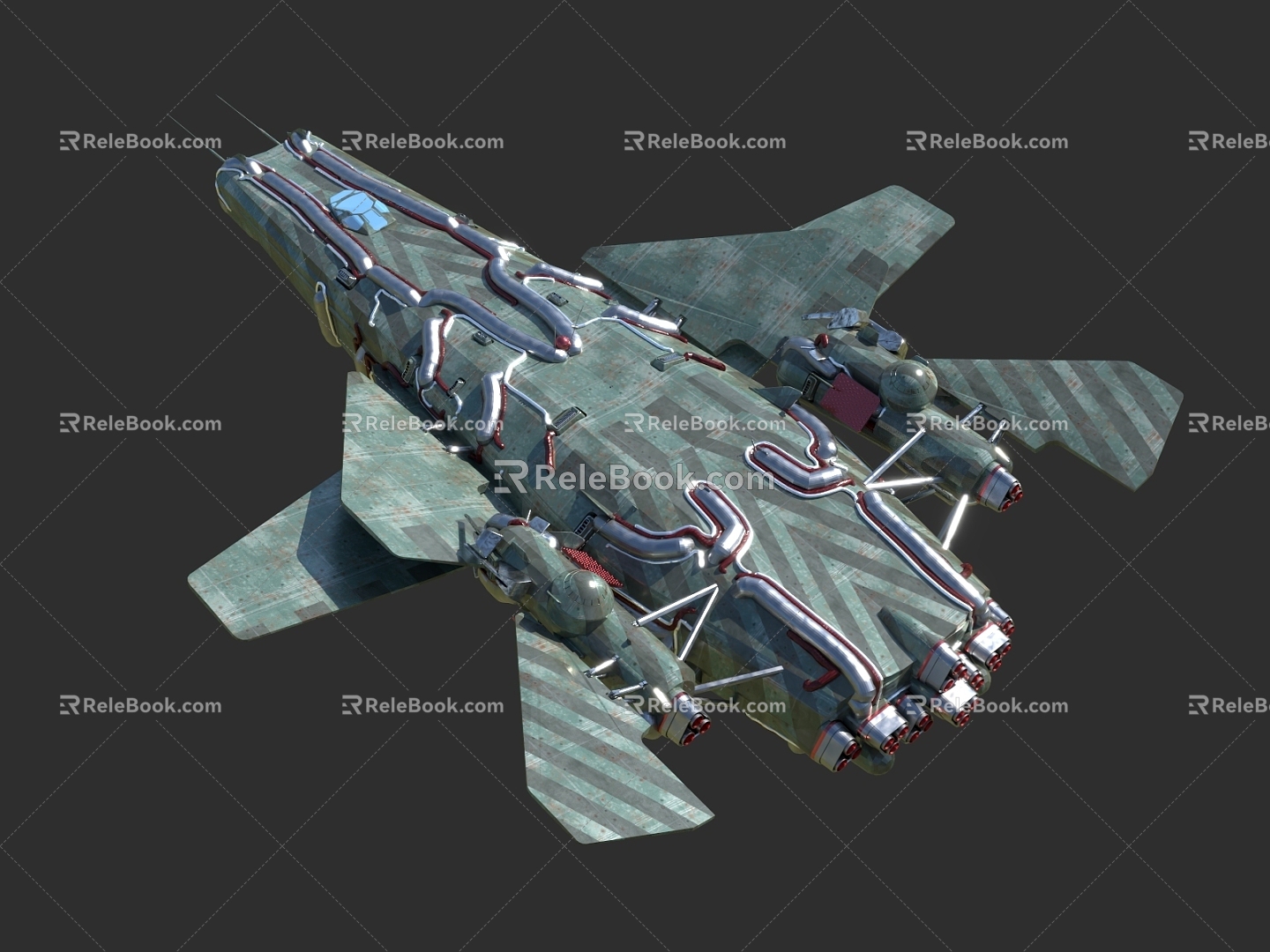 Sci-fi Spaceship Space Base Star Warship Future Aircraft Cyberpunk Industrial LOFT 3d model