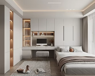 Modern Tatami Bedroom 3d model