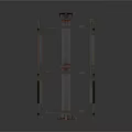 Heavy Duty Black Metal Frame Column Support Structures For Industrial Equipment