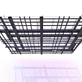 Ceiling Metal Frame Structure With Grid Design And Construction Details