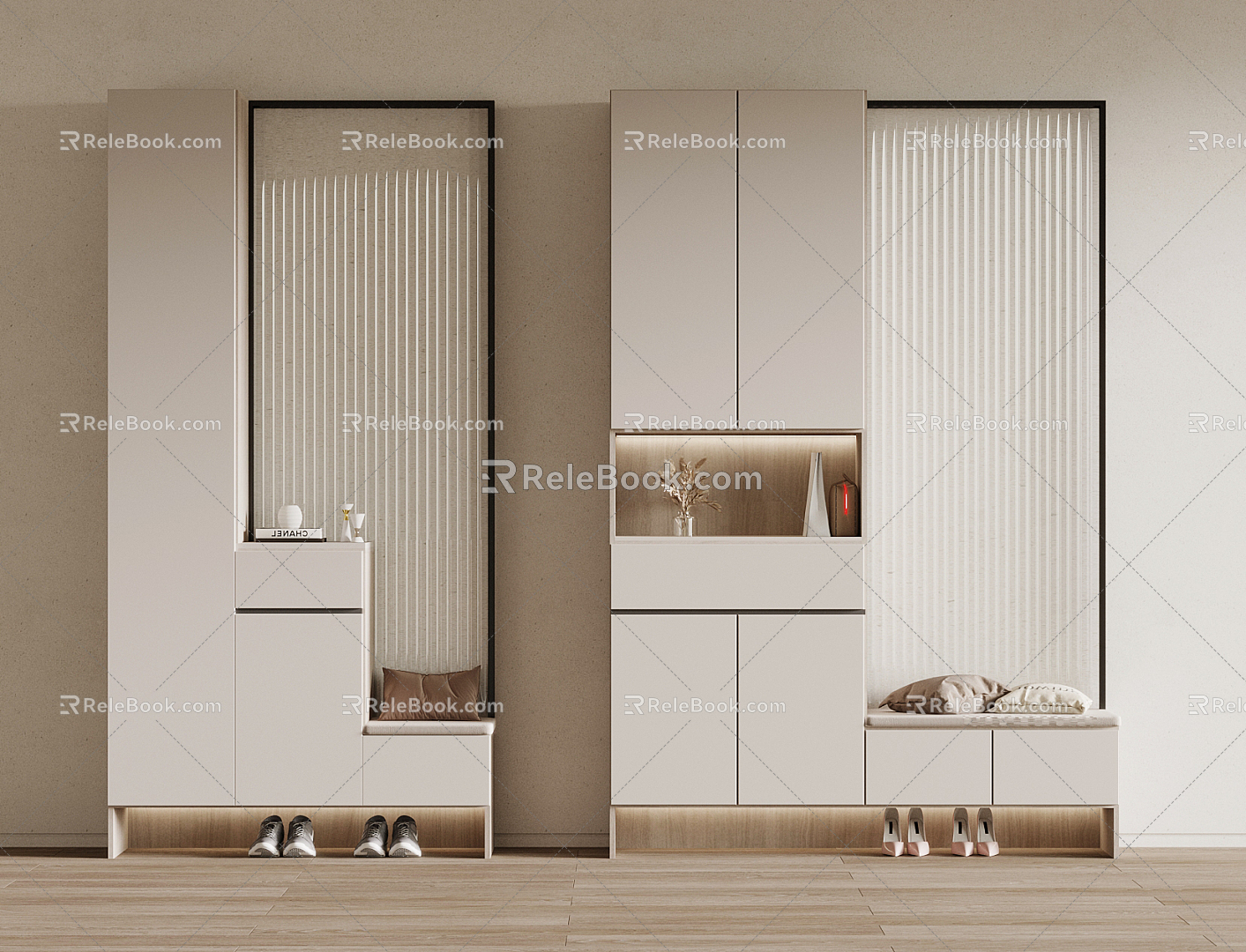 Modern Shoe Cabinet Partition Shoe Cabinet 3d model