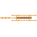 Orange Frame Playground Swing With Colorful Heart Shaped Decorations For Kids