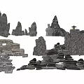 Artificial Rockery Stones With Various Shapes For Garden Landscape Design