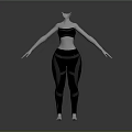 Stylish Women's Black Crop Top With Silver Metallic Leggings Fashion Outfit