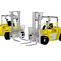 modern forklift 3d model