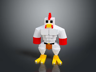 toy chicken lego toy lego chicken 3d model