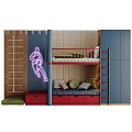 Stylish Basketball Themed Kids Bunk Bed With Storage Drawers Safety Ladders And Comfortable Pillows