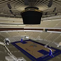 Modern Basketball Arena Featuring Central Court And Tiered Spectator Seats Design